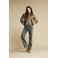 Red Button high waist flared jeans grey denim