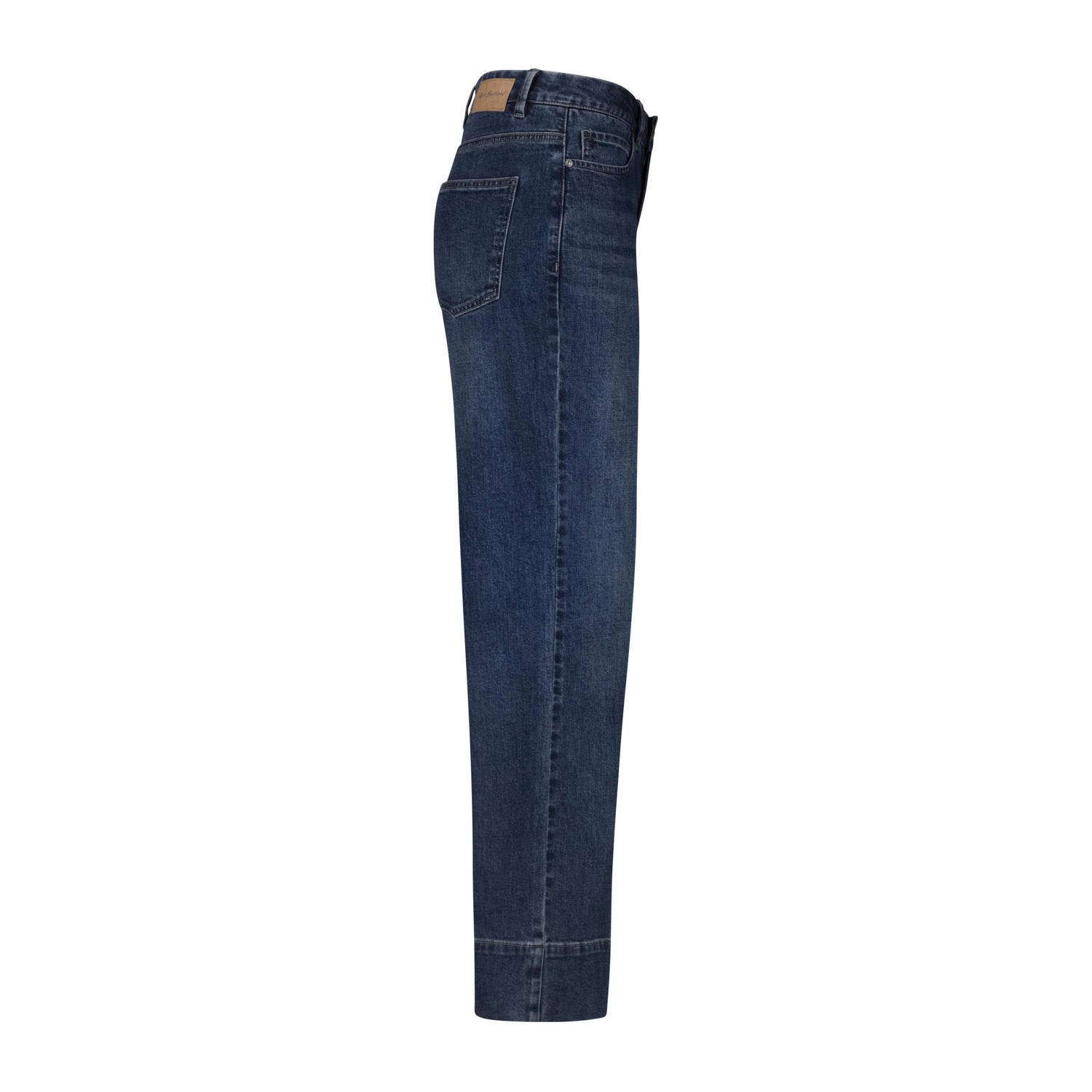 Red Button high waist straight leg jeans donkerblauw