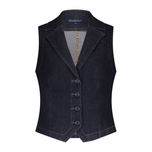 Red Button denim gilet dark blue denim afbeelding