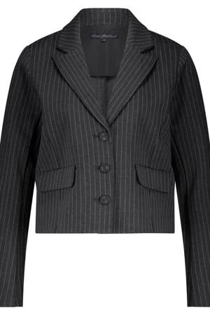 regular blazer grijs gebreid