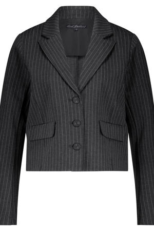 regular blazer grijs gebreid