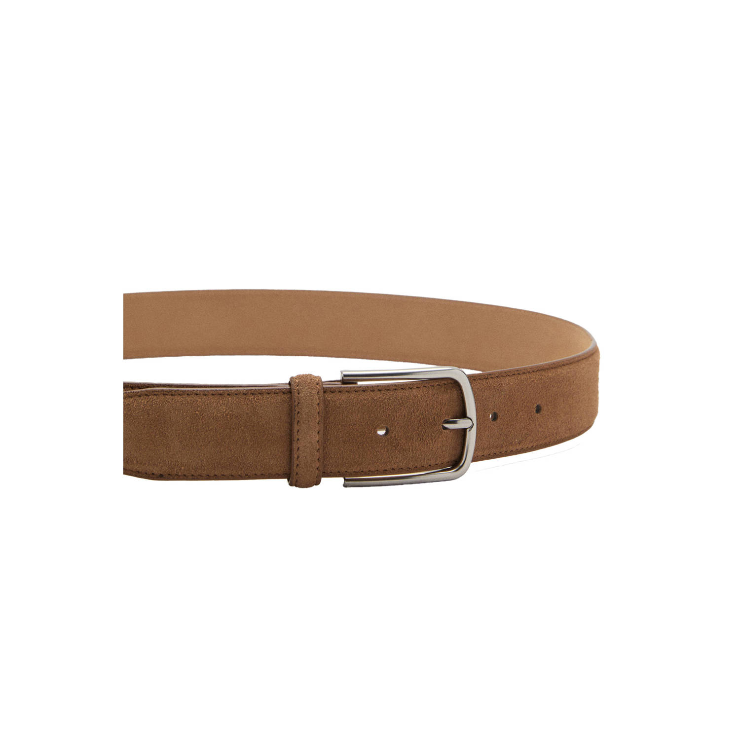 Mango Man suede riem cognac