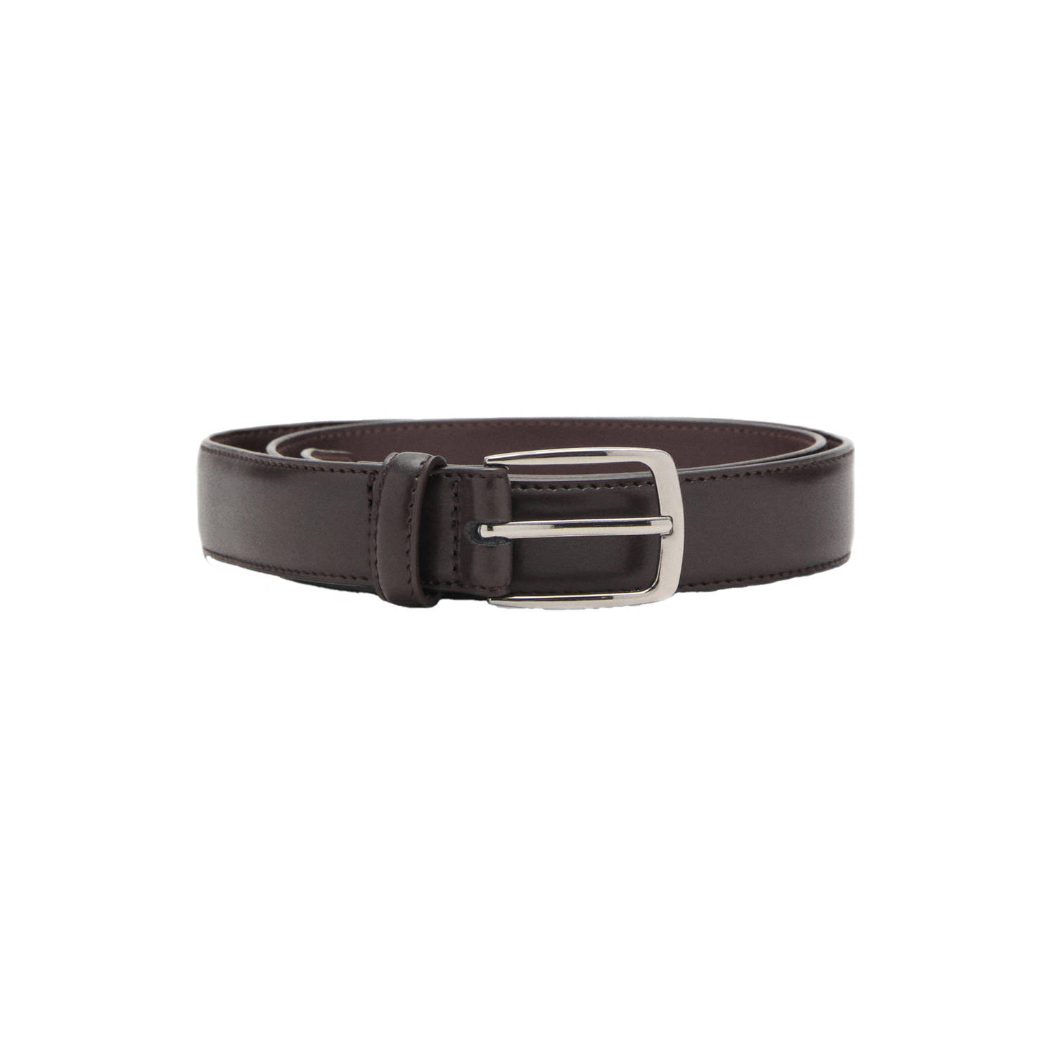 Mango Man leren riem donkerbruin