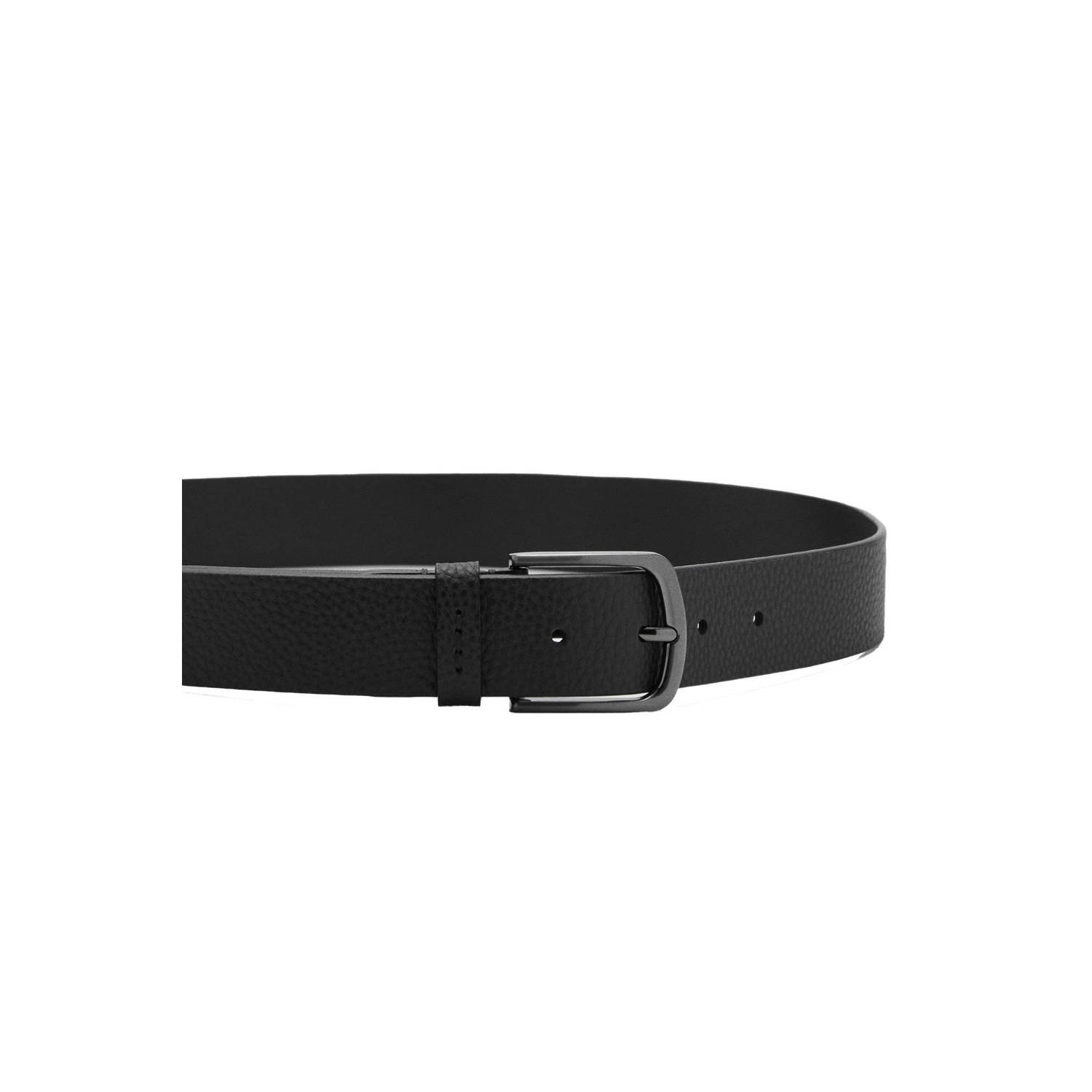 Mango Man leren riem zwart