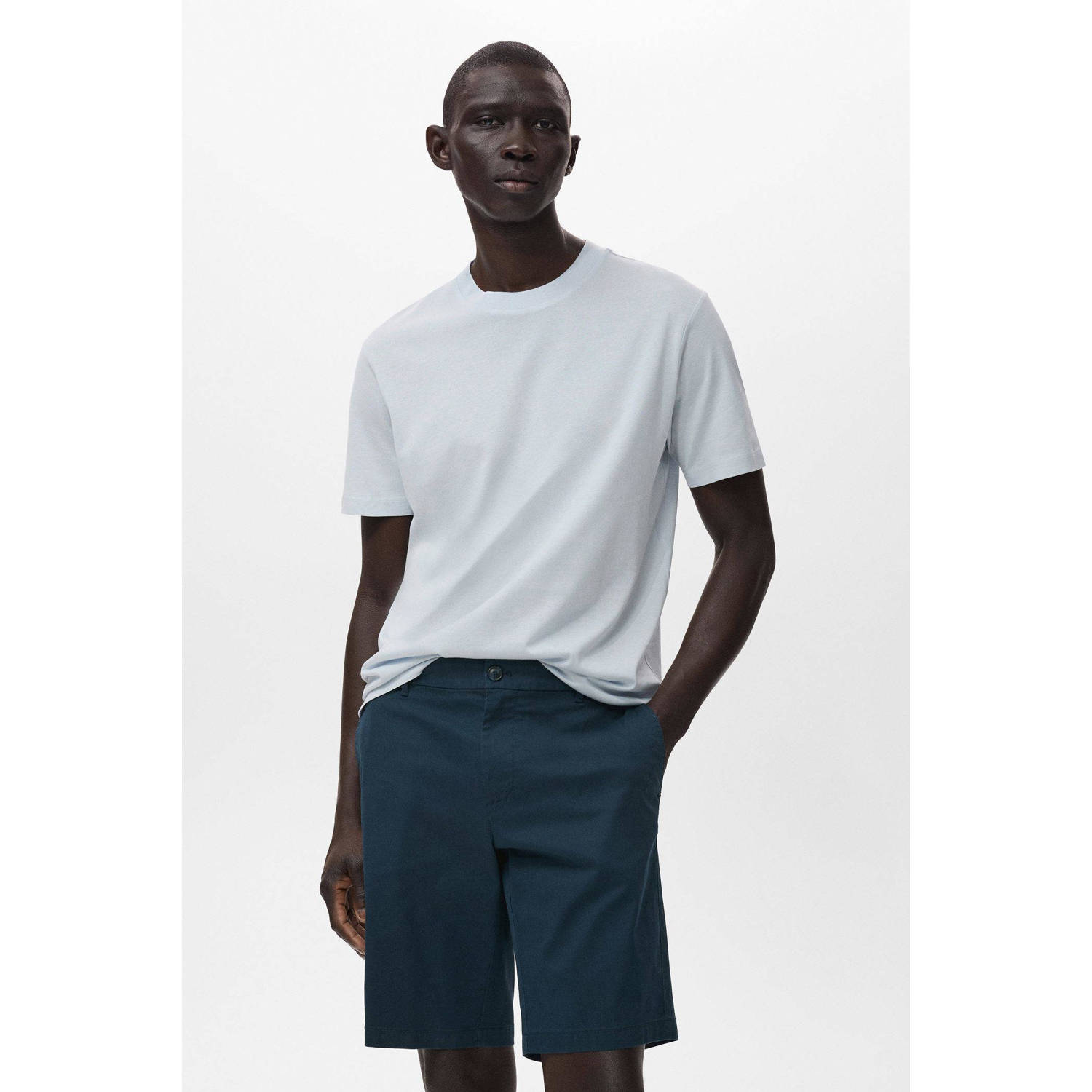 Mango Man T-shirt lichtblauw