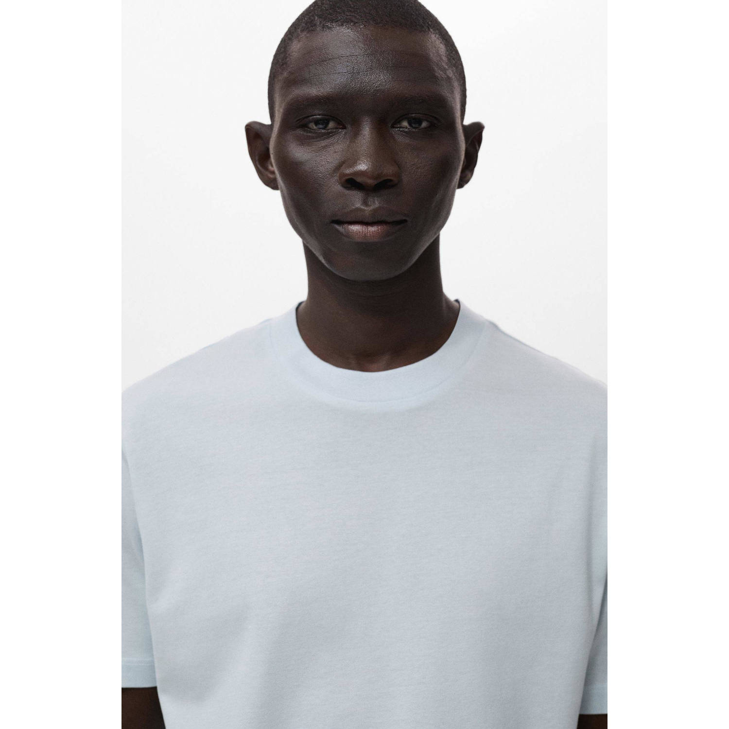 Mango Man T-shirt lichtblauw