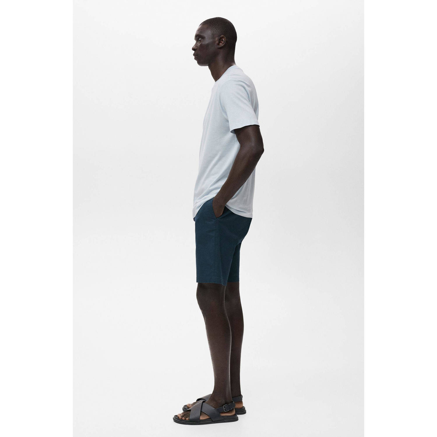Mango Man T-shirt lichtblauw