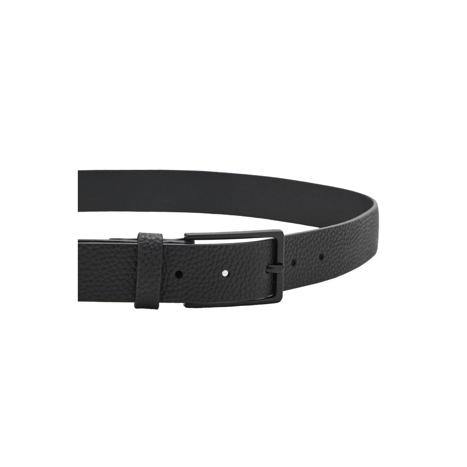 Mango Man leren riem zwart