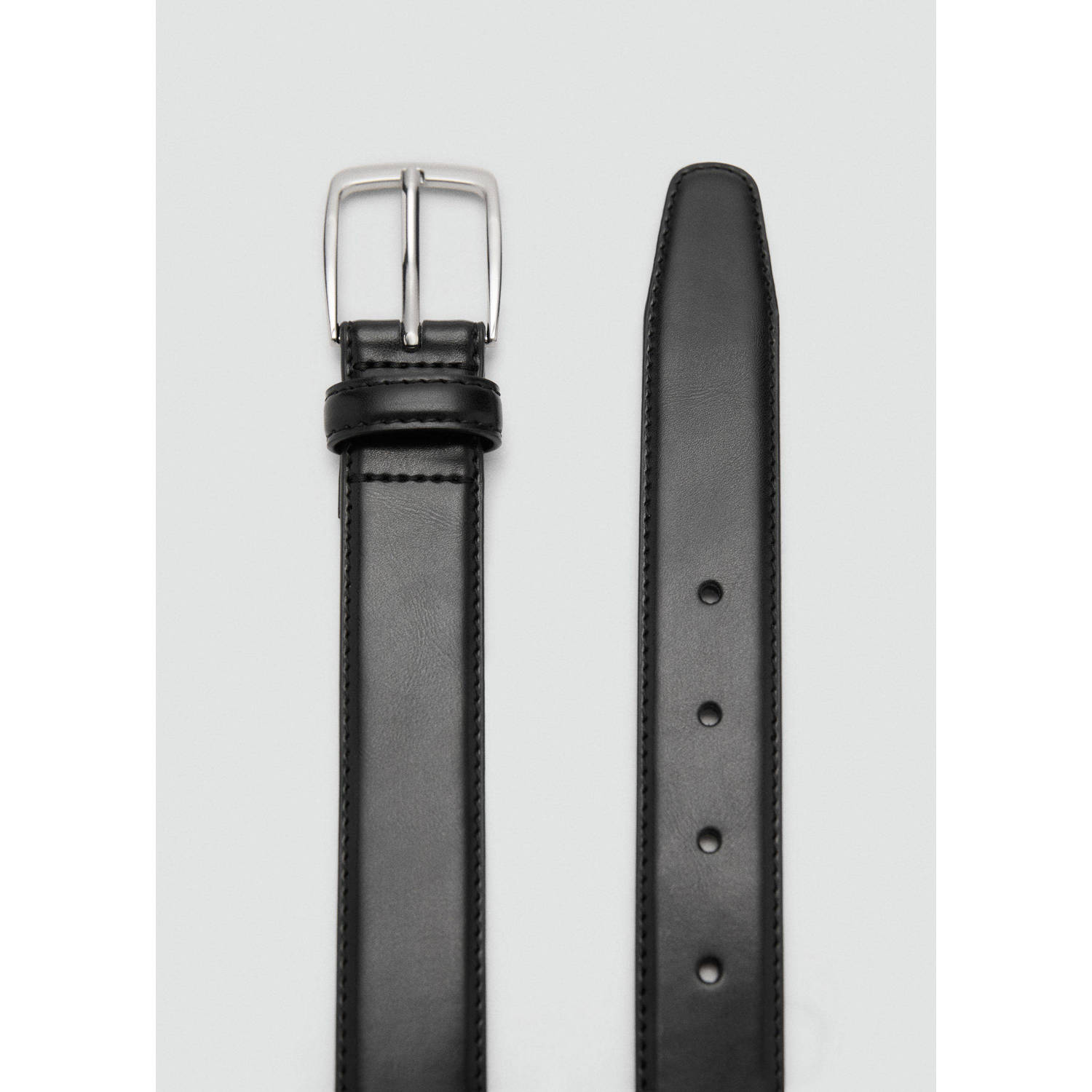 Mango Man leren riem zwart