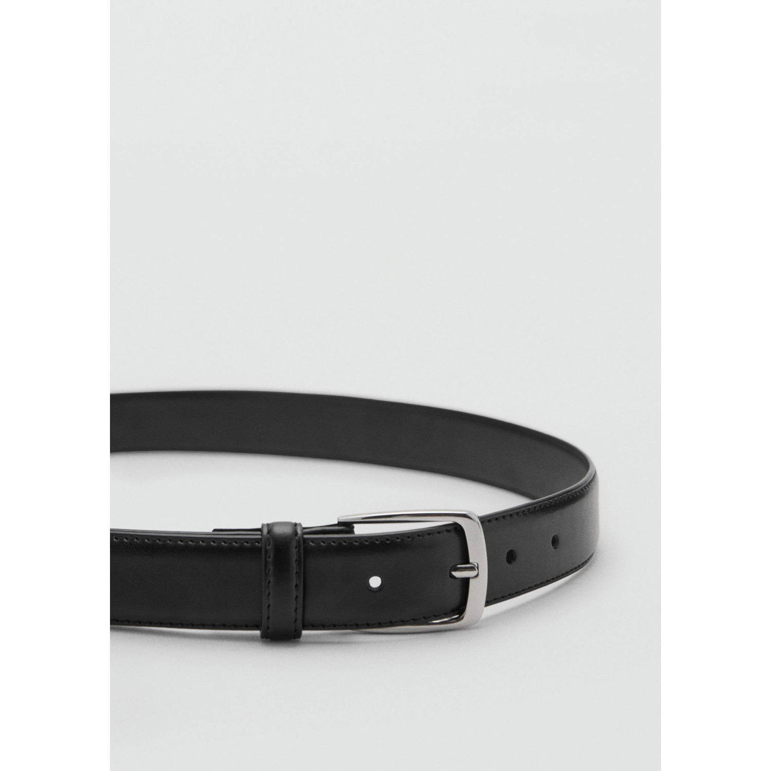 Mango Man leren riem zwart