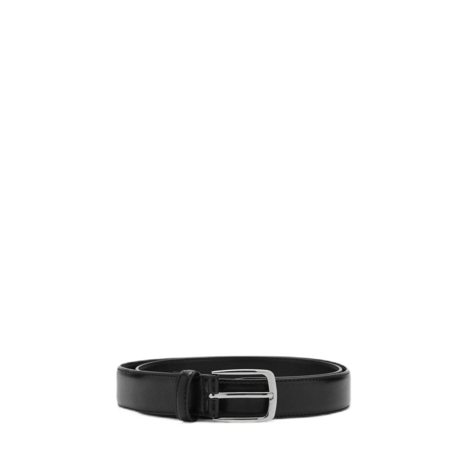 Mango Man leren riem zwart