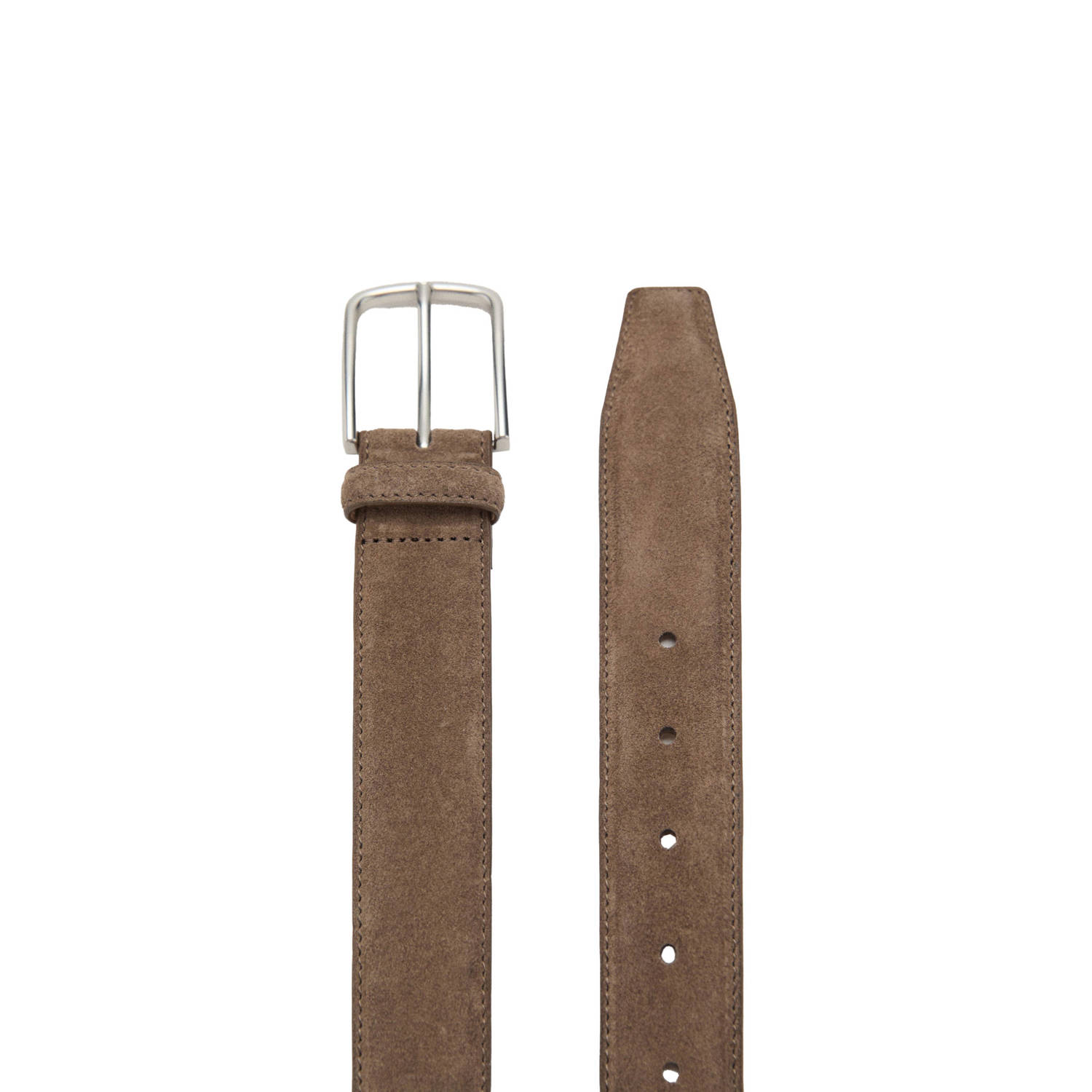 Mango Man suede riem bruin