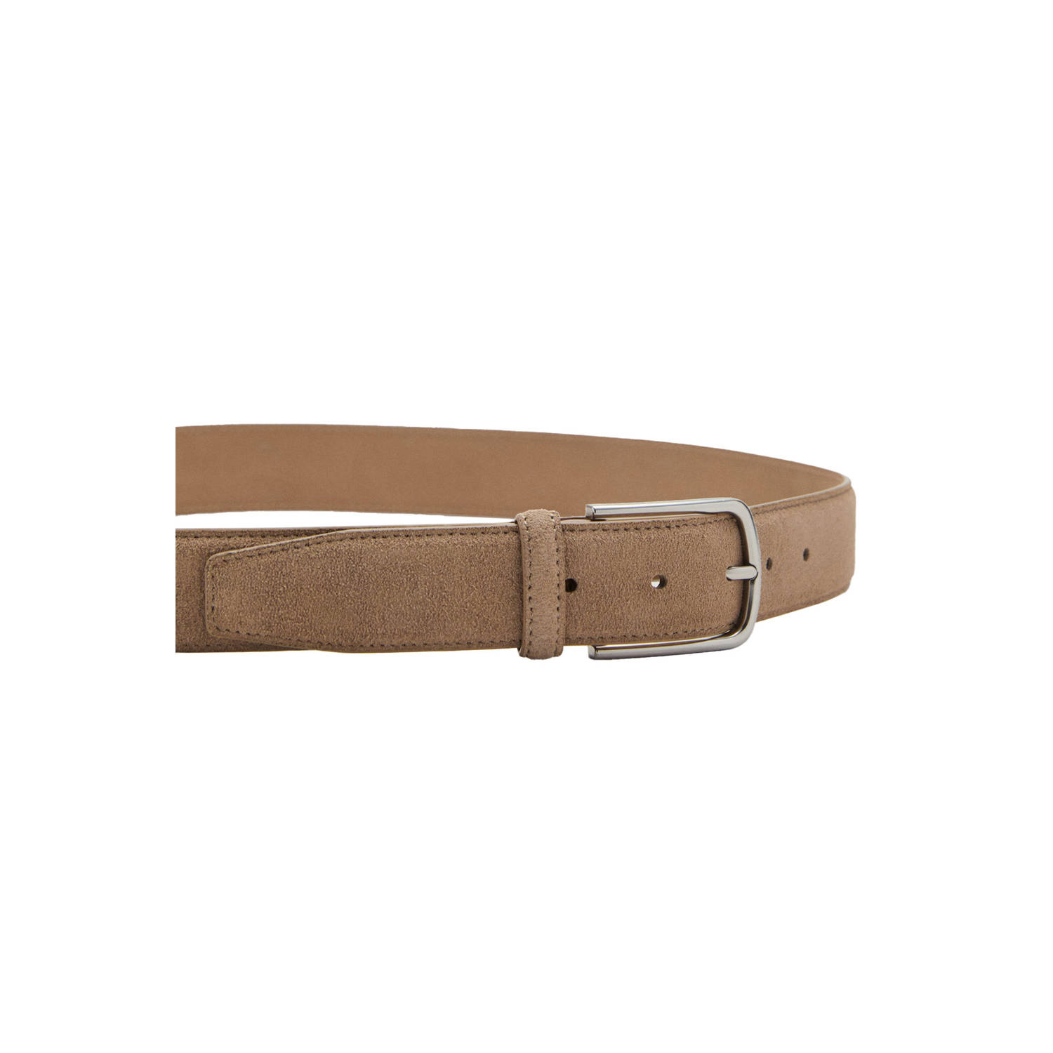 Mango Man suede riem beige