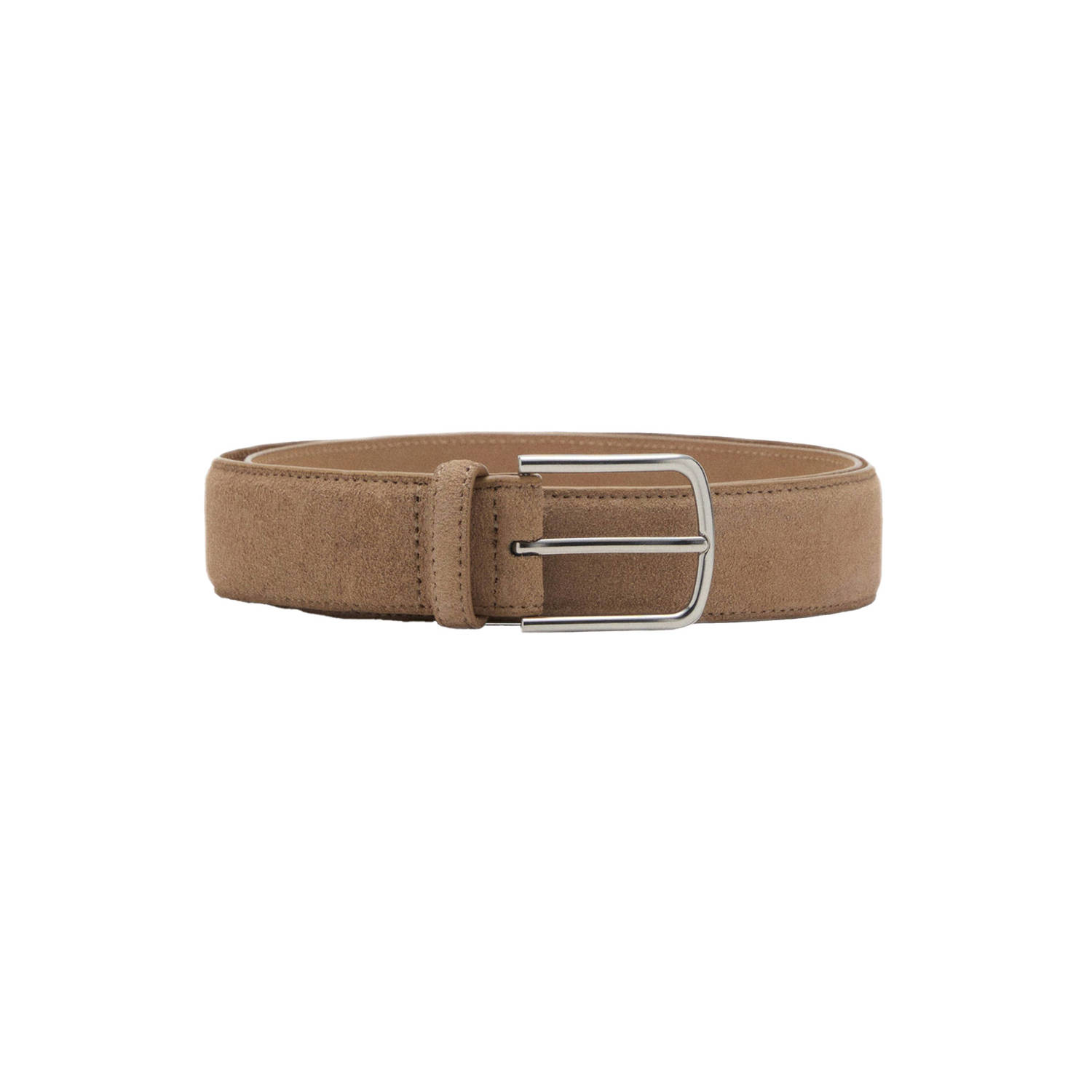 Mango Man suede riem beige