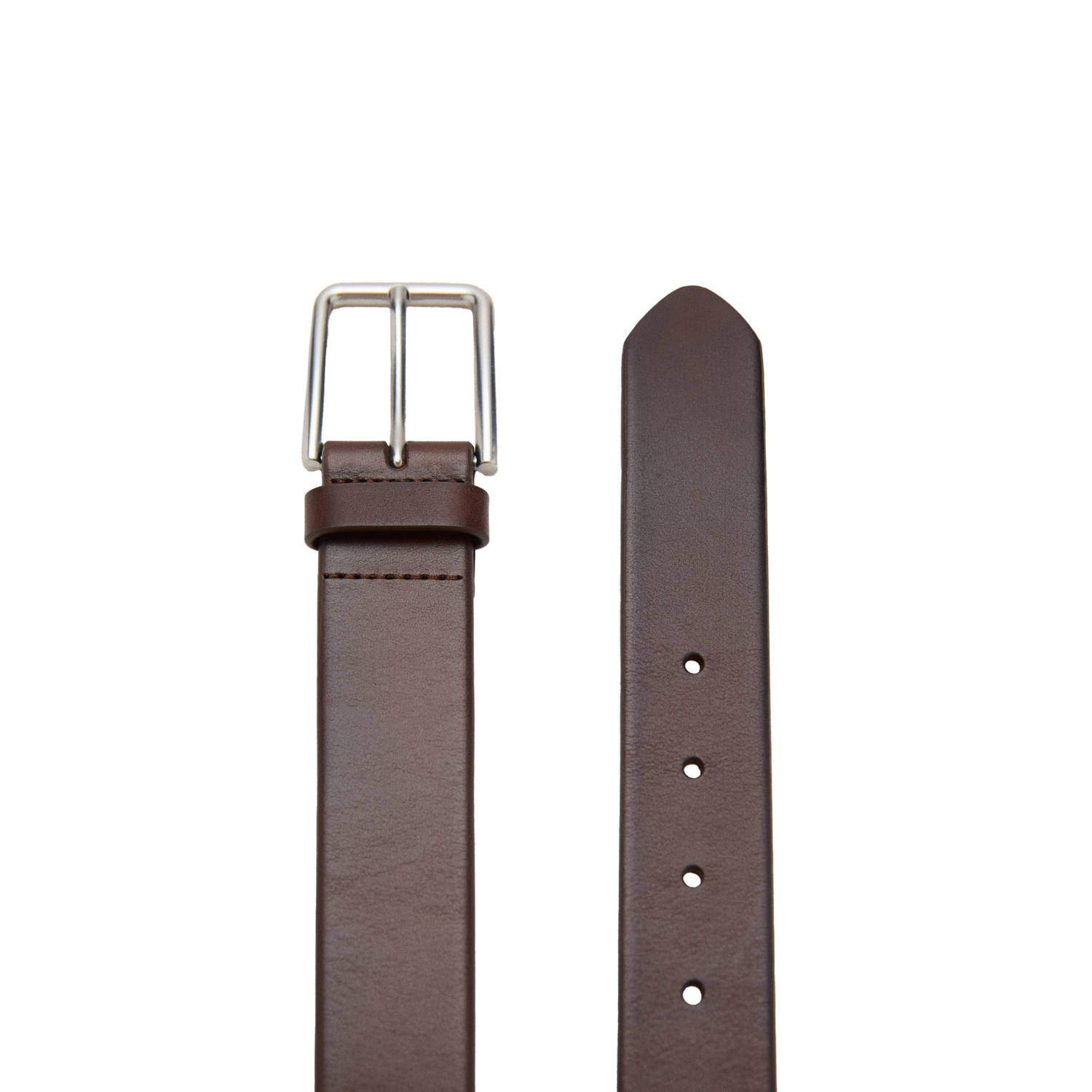 Mango Man leren riem donkerbruin