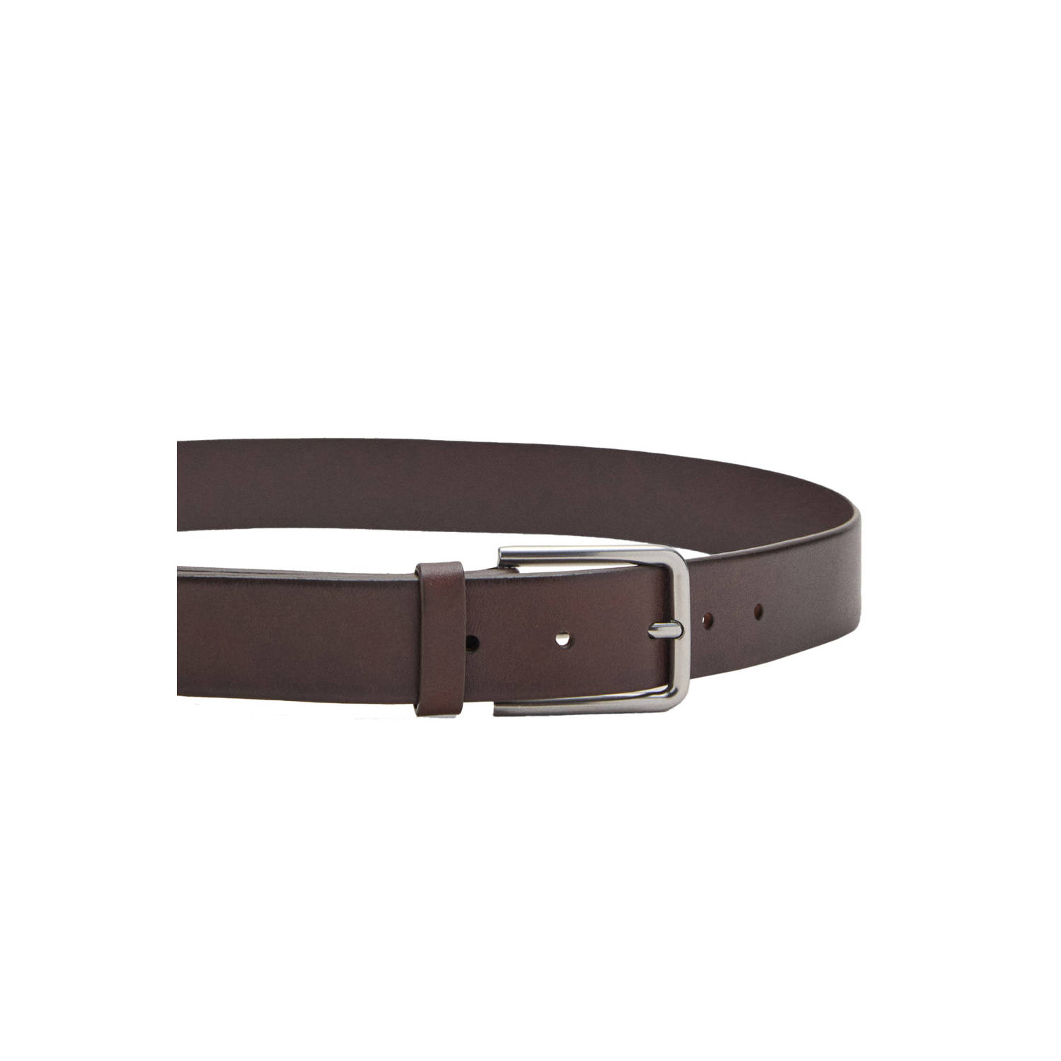 Mango Man leren riem donkerbruin