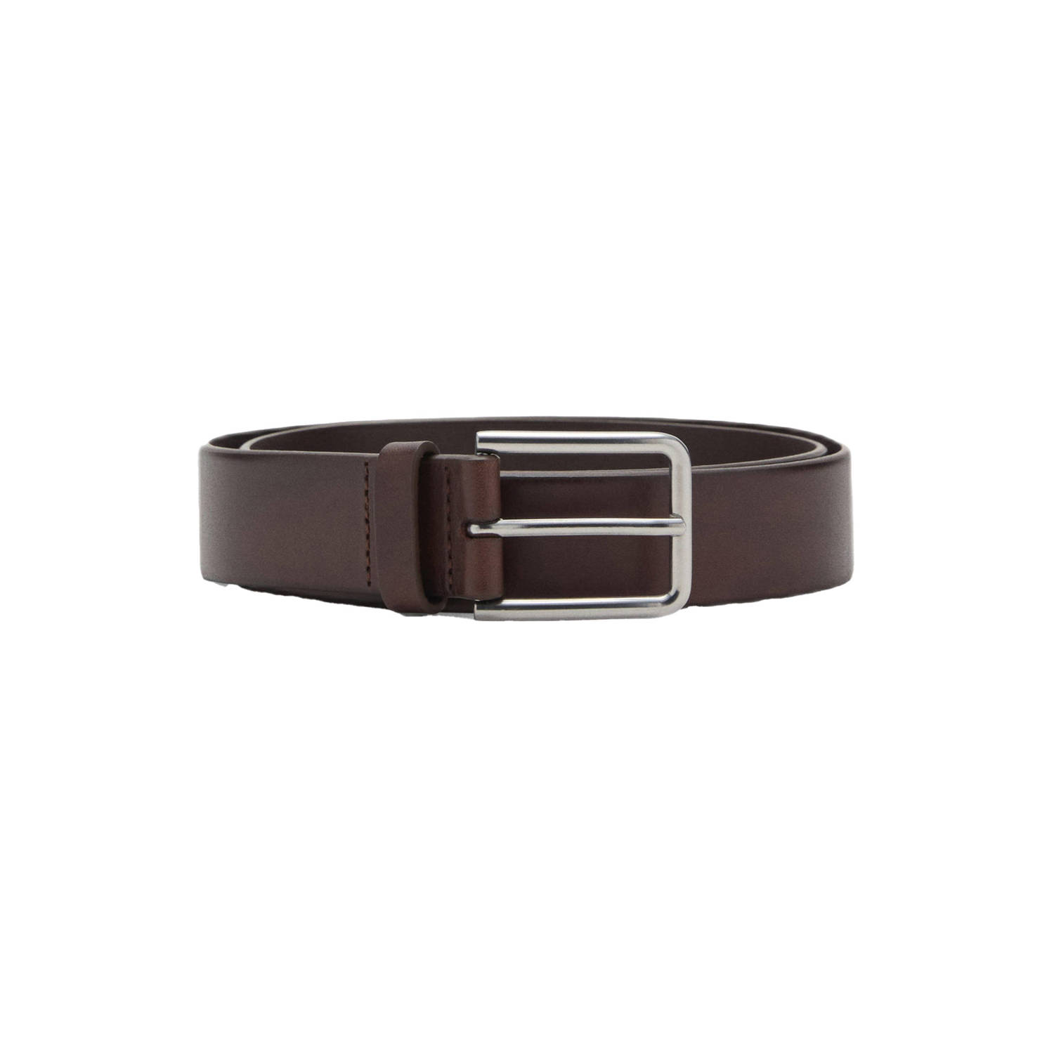 Mango Man leren riem donkerbruin