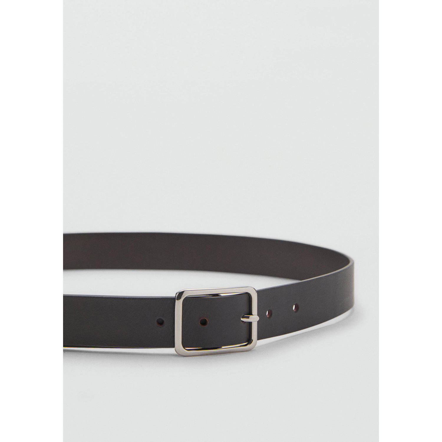 Mango Man leren riem donkerbruin
