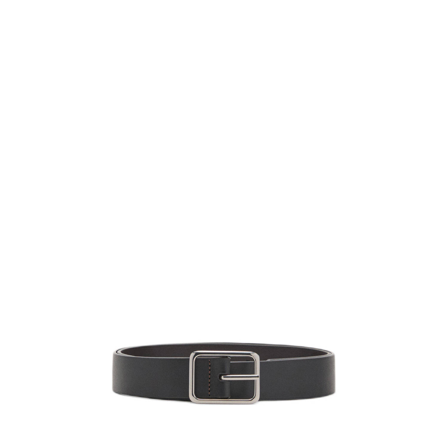 Mango Man leren riem donkerbruin