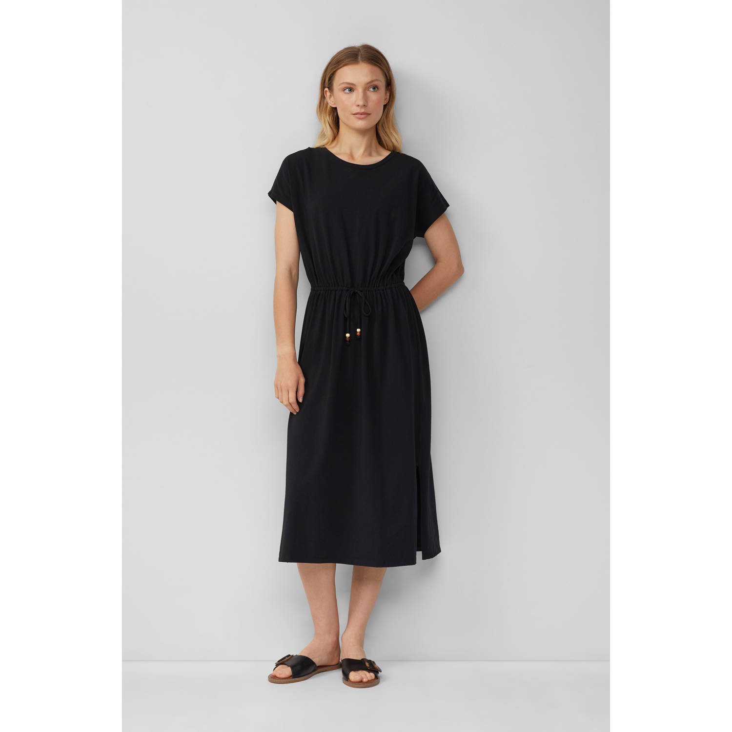 S.Oliver RED LABEL Relaxed fit midi-jurk van katoen met stretch