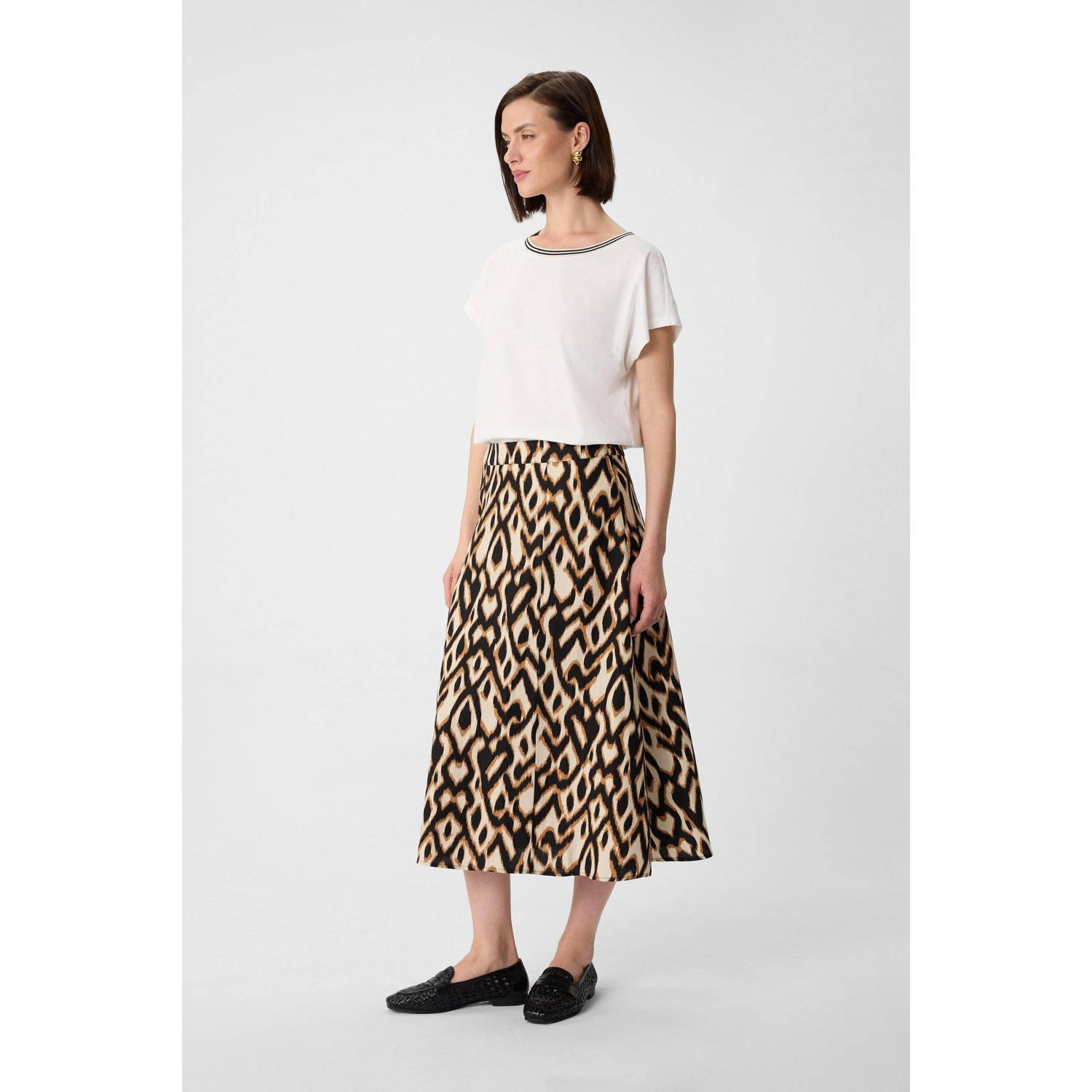 comma midi rok zwart