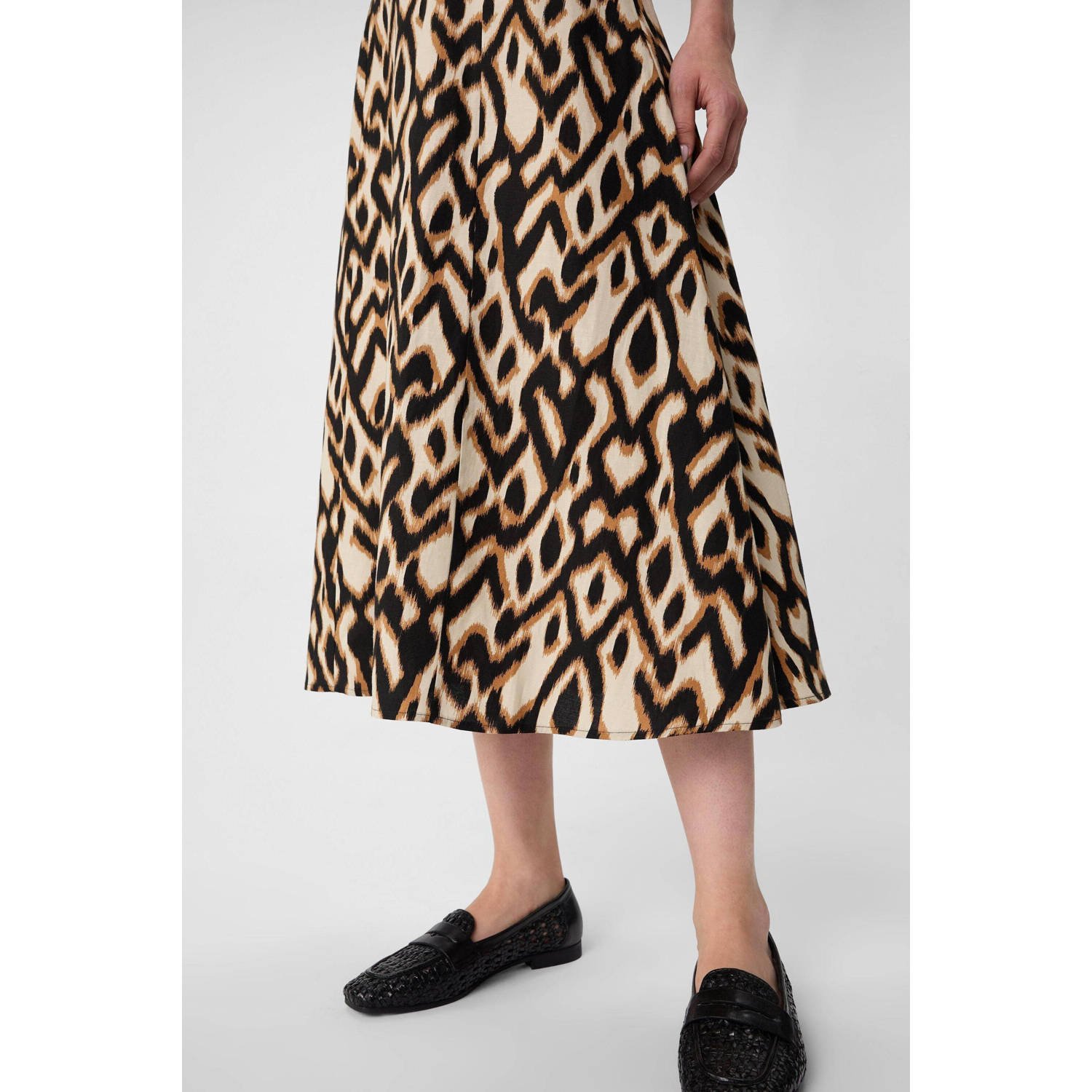 Comma midi rok zwart