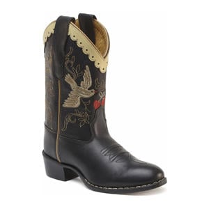 leren cowboylaarzen zwart