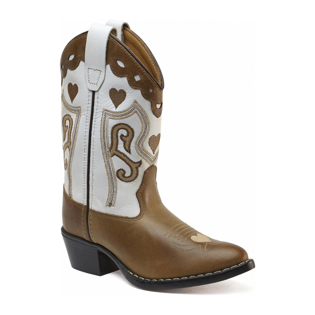 Bruin en witte meisjes Bootstock Tiener leren cowboylaarzen