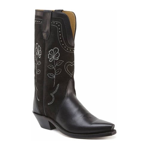 Bootstock Haily leren cowboylaarzen zwart afbeelding