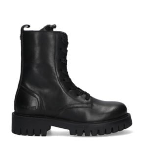 Muraina Messina leren veterboots zwart