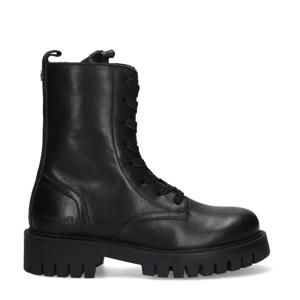 Muraina Messina leren veterboots zwart