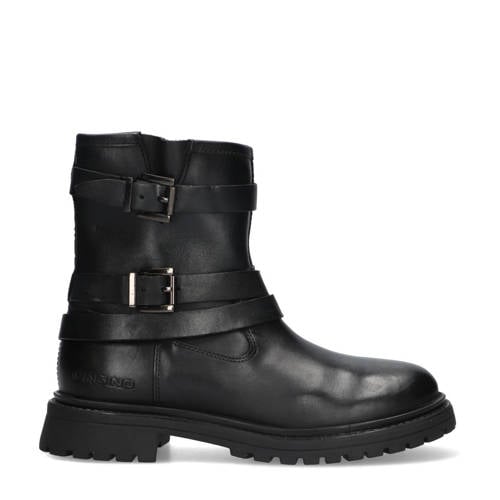 Vingino Muraina Marsala leren enkelboots zwart afbeelding