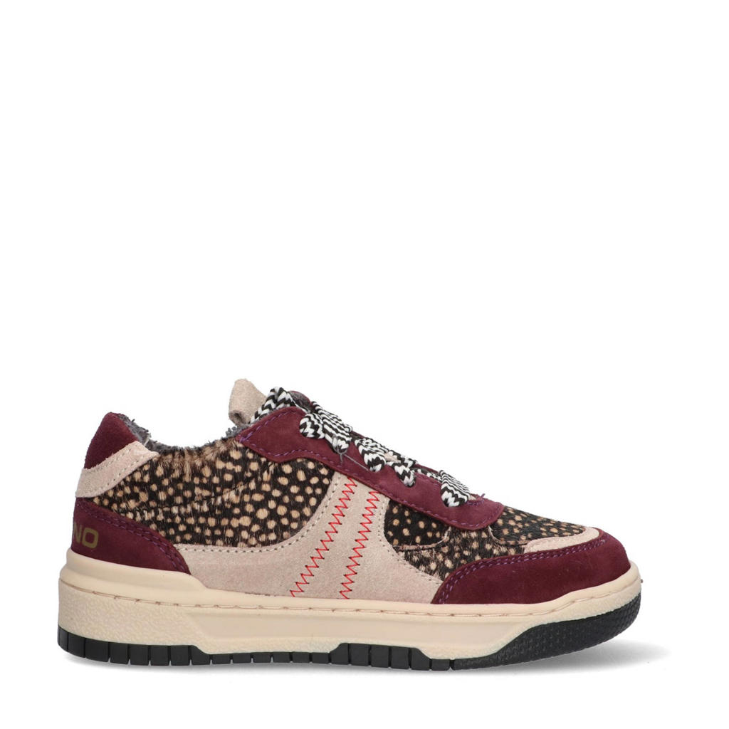 Multikleurige meisjes Vingino Bold Rosali suède sneakers met veters