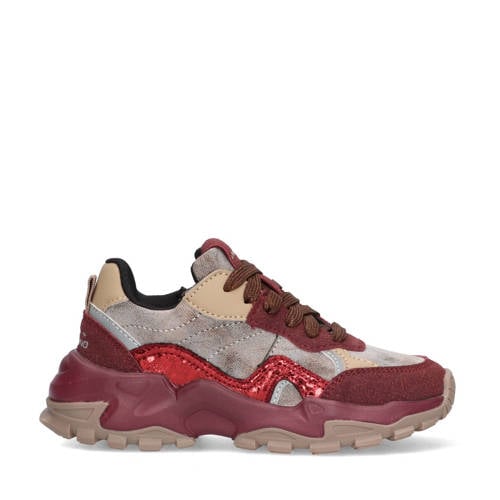 Vingino Monte Marina chunky suède sneakers aubergine afbeelding