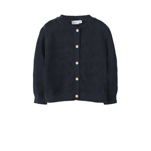 NAME IT MINI gebreid vest donkerblauw afbeelding