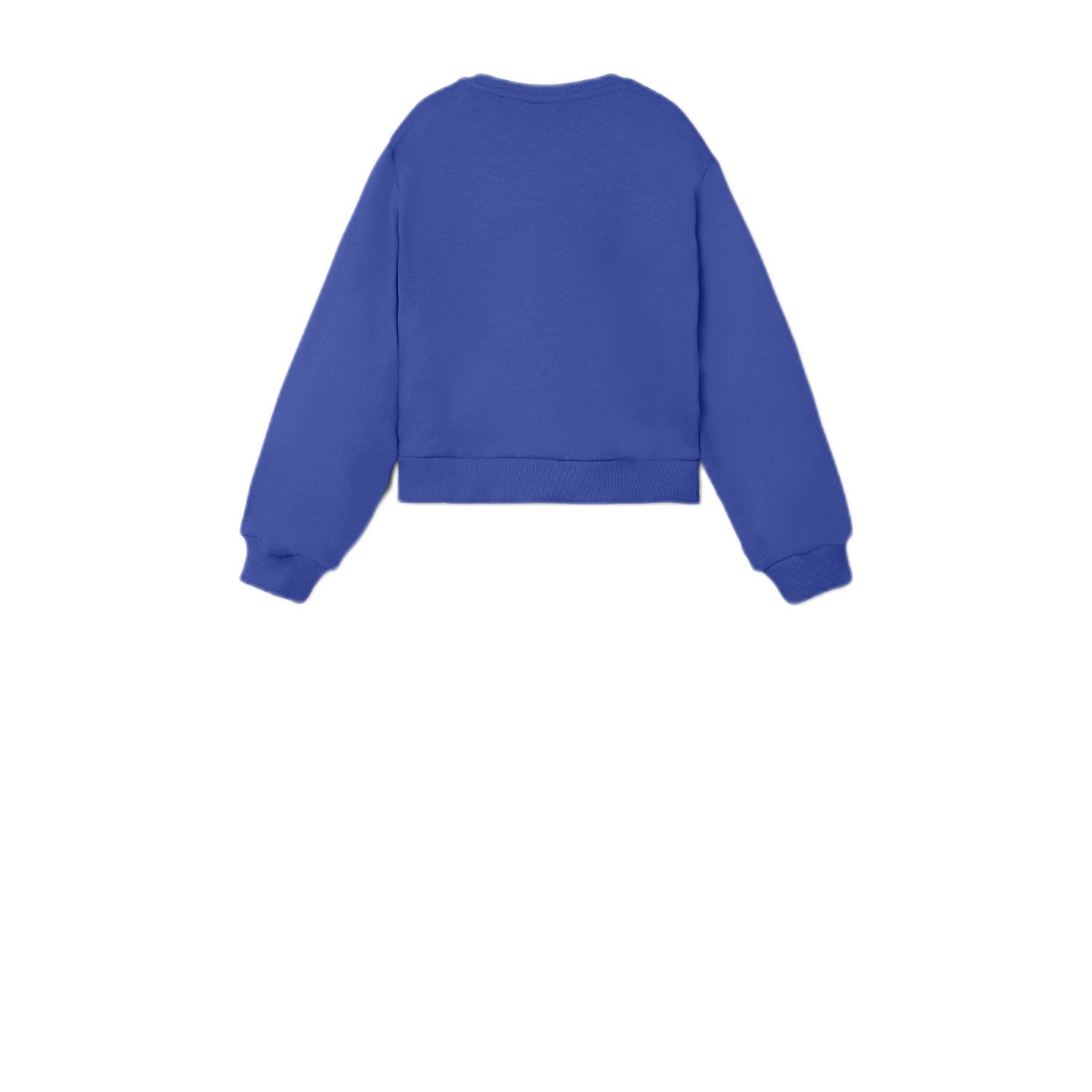 NAME IT KIDS sweater NKFPLILJE met tekst hardblauw