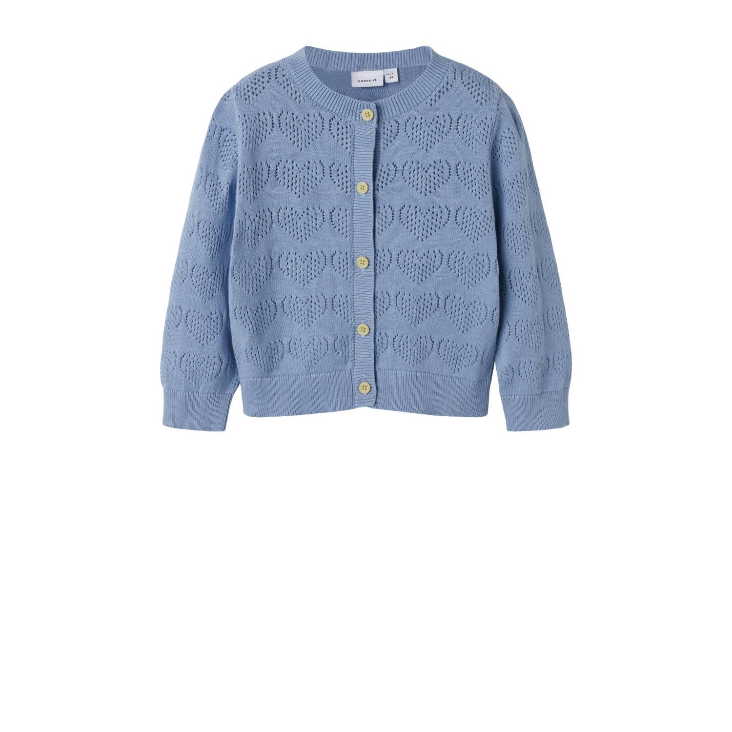 NAME IT MINI gebreid vest blauw