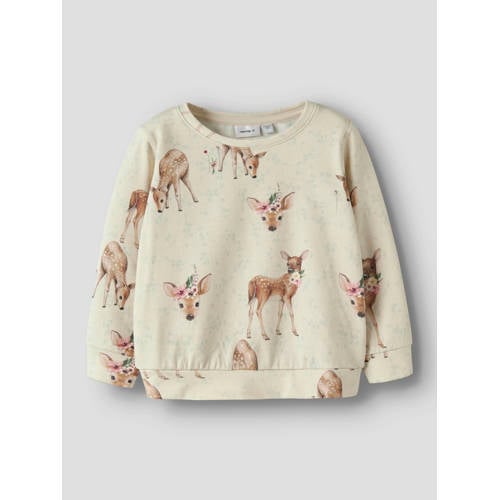 NAME IT MINI Bambi sweater ecru afbeelding