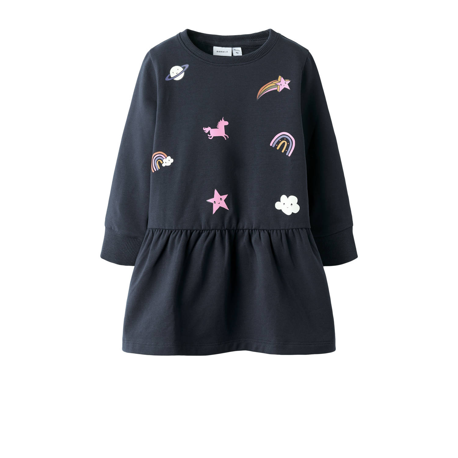 NAME IT MINI A-lijn jurk donkerblauw