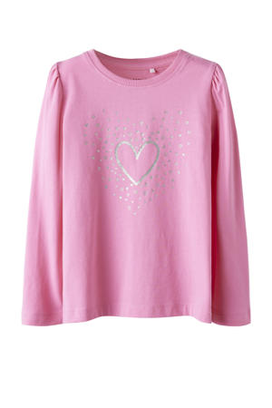 longsleeve roze met glitter