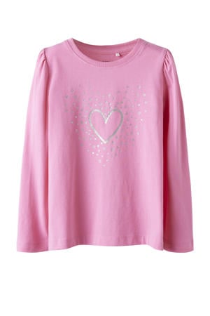 longsleeve roze met glitter