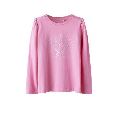 NAME IT MINI longsleeve roze met glitter afbeelding