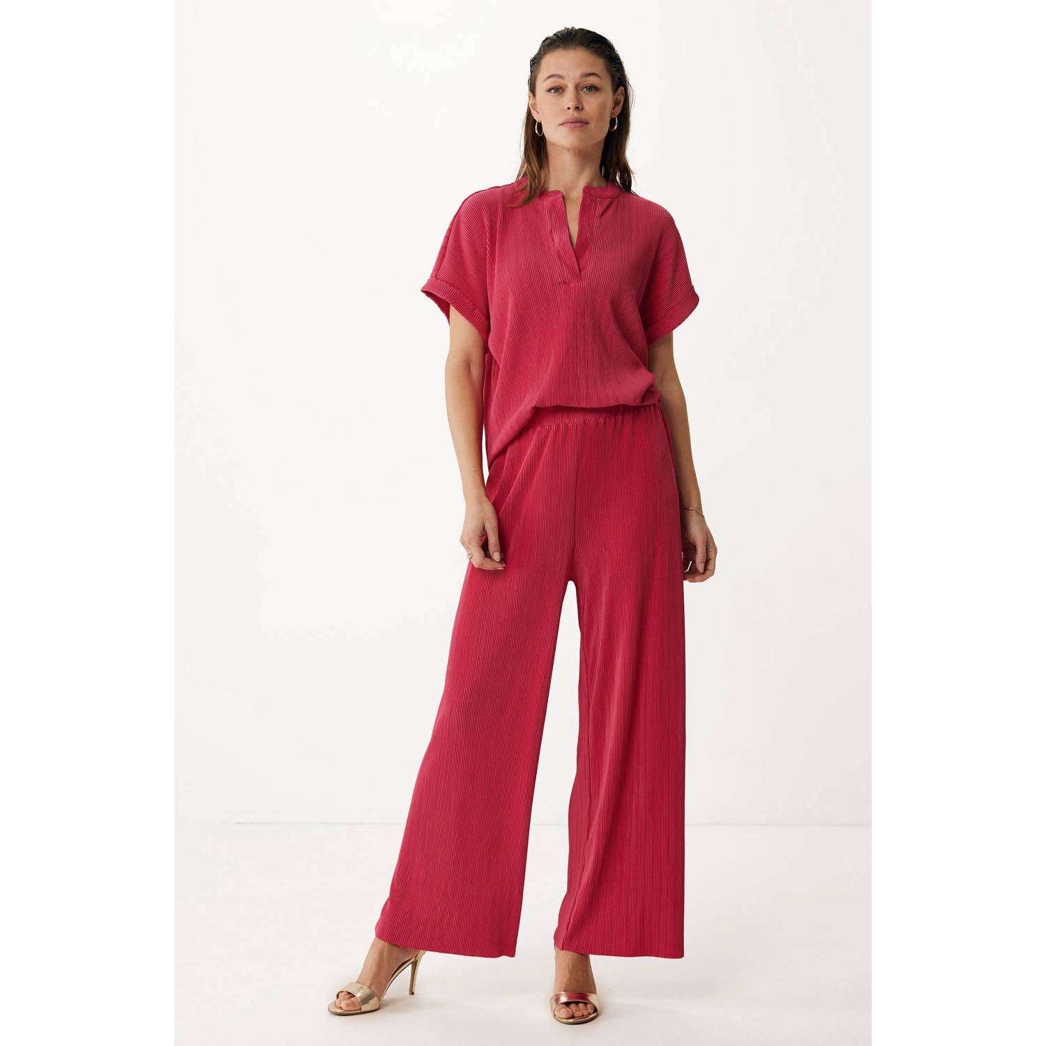 Mexx straight high waist palazzo broek