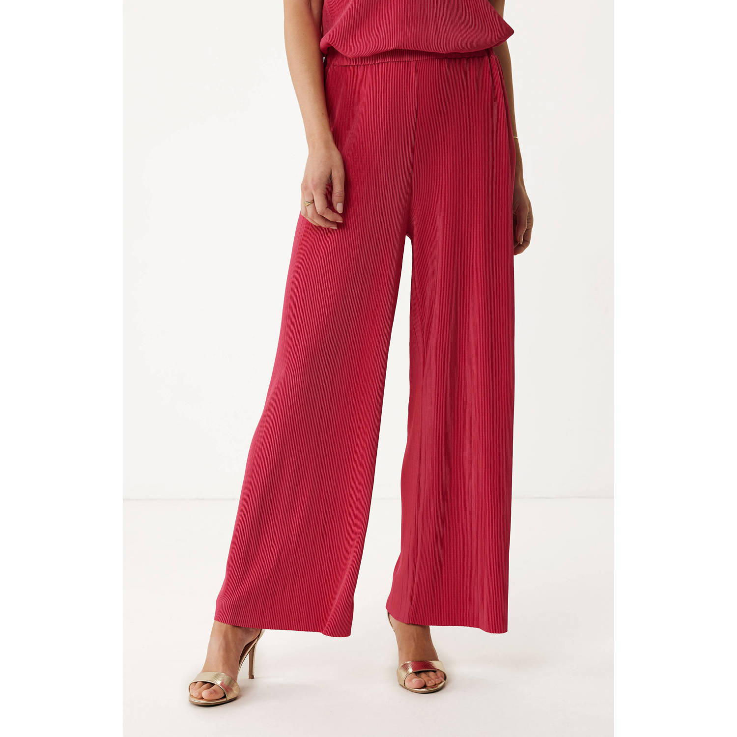 Mexx straight high waist palazzo broek