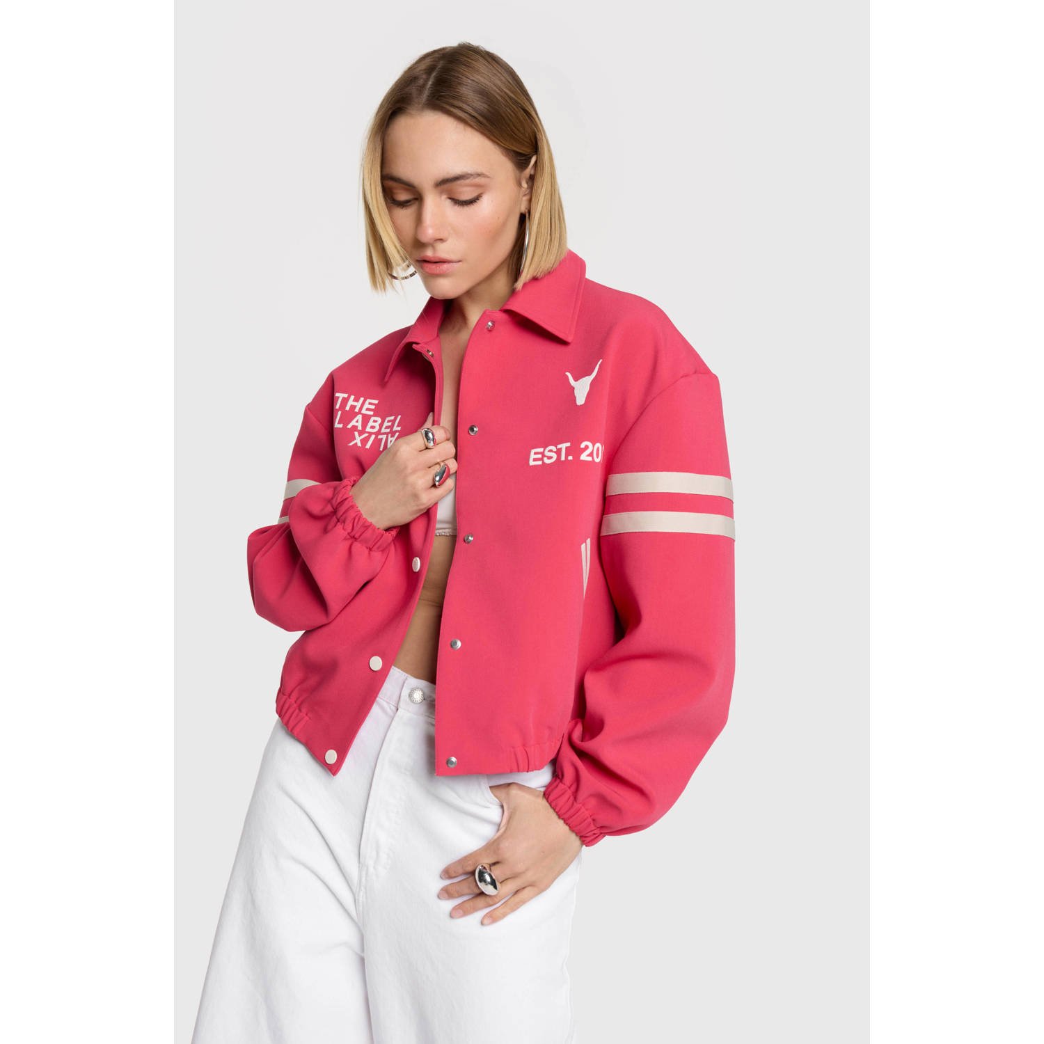 Alix the Label bomberjack koraalrood