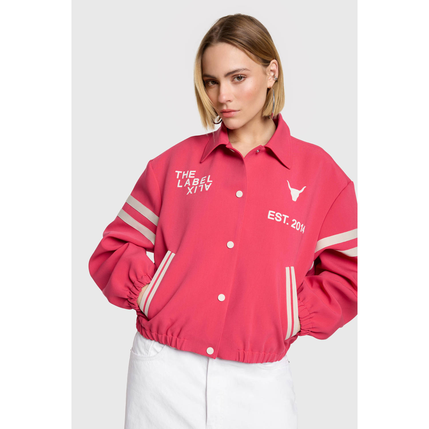 Alix the Label bomberjack koraalrood