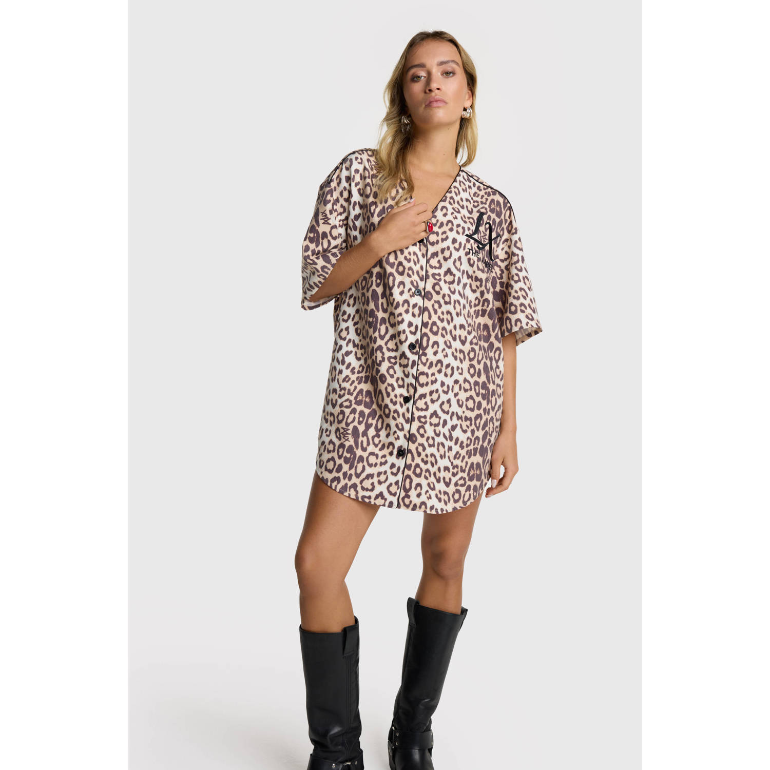 Alix the Label blousejurk bruin