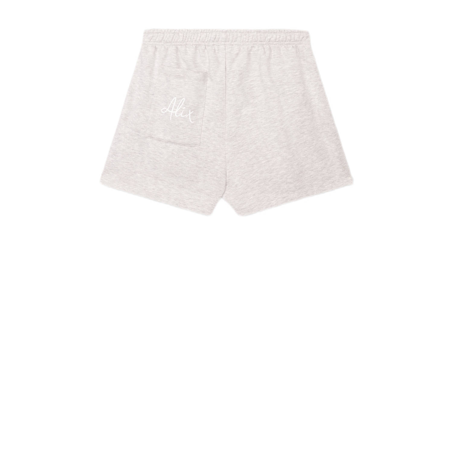 Alix the Label wide leg regular waist sweatshort lichtgrijs