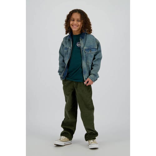 Vingino corduroy loose casual broek donkergroen afbeelding