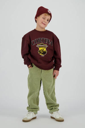 corduroy loose casual broek zand